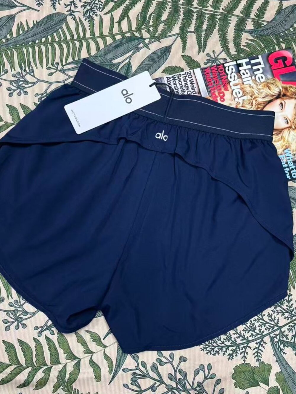 🏋️ Alo Match Point Shorts Navy Blue Training Running and Casual Style - Picture 4 of 5